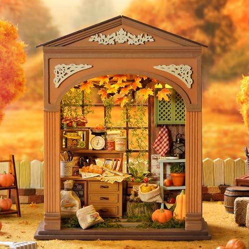 DIY Miniature Dollhouse Kit, 1:24 Scale Handmade Craft Model Harvest Time, Creative 3D Wooden Puzzle Building Set for Adults, Compact Home Decor Gift - Image 4