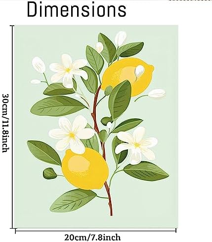 cupmod 6Pack Paint by Number for Adults and Kids,DIY Acrylic Painting Paint by Numbers Kits on Canvas Without Frame,Fruit Oil Painting for Home Wall Decor 7.8x11.8inch, MT11375-MT11380 - Image 7
