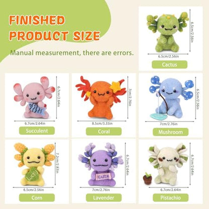 Yizzvb 7 Pcs Needle Felting Kit Felting Kits Wool Felt Animal Kit - Image 2