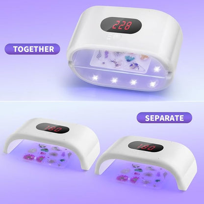 ENERFUN UV Light for Resin, 36W Double Side Fast Curing UV Resin Light with Adjustable Time Setting Portable Foldable Small UV Lamp