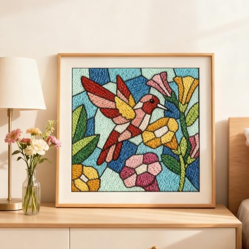 INFUNLY Hummingbird Punch Needle Embroidery Kit for Beginners - Image 6