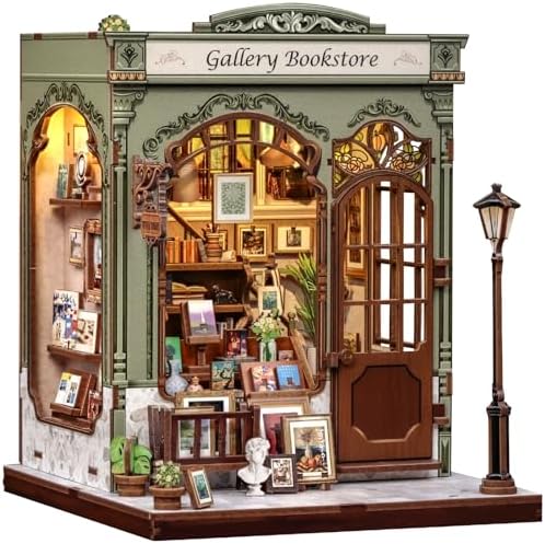CUTEBEE Book Nook Kit - DIY Miniature House Dollhouse Kit for Adults by CUTEBEE