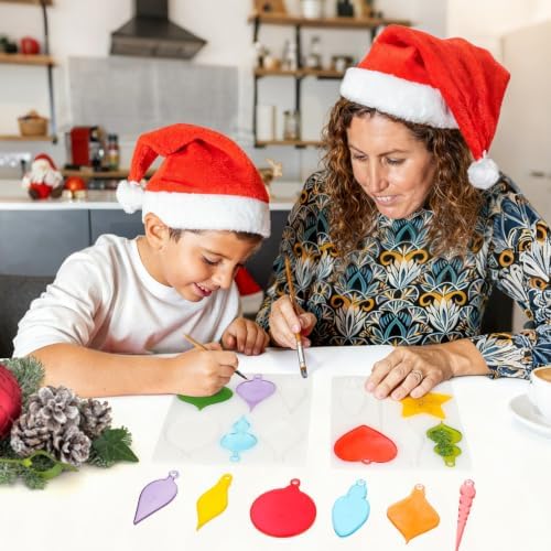 2 Pcs Christmas Pendant Silicone Molds, Christmas Epoxy Resin Molds, Xmas Ornament Resin Mold for DIY Art Craft, Jewelry Accessories, Xmas Pendant Decorations - Image 4
