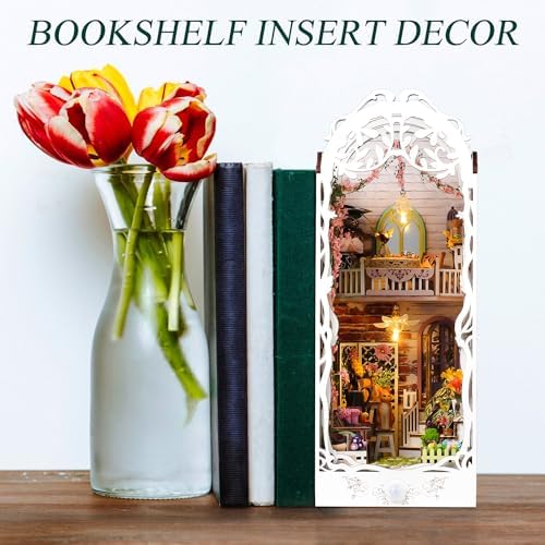 DIY Book Nook Miniature Kit with Sensor Light & Dust Proof for Teens Adults - Image 4