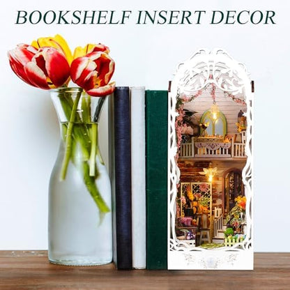 DIY Book Nook Miniature Kit with Sensor Light & Dust Proof for Teens Adults - Image 4