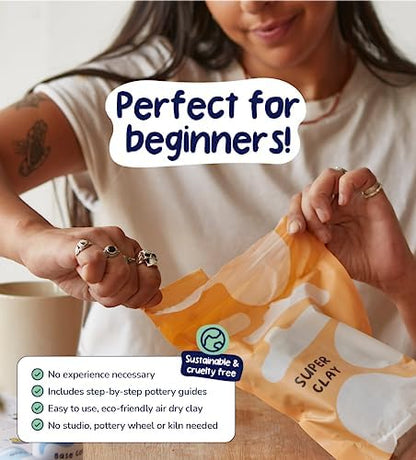 Pott'd Pottery Kit, Air Dry Clay Kit for Adults & Beginners - Image 4
