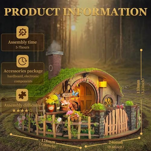 Book Nook Kit DIY Miniature House 3D Wooden Puzzle - Magic Ring House - Image 2