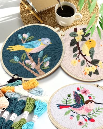 TINDTOP Punch Needle Kits, Bird Punch Embroidery Kits for Adults - Image 7