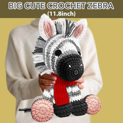 CODGP Crochet Kit for Beginners, 11.8-Inch Zebra Crochet Kit for Adults - Image 2