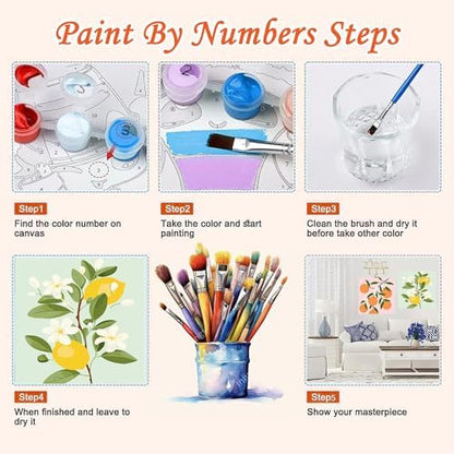 Butterfly Paint by Numbers Kit for Adults Framed Canvas,Painting by Numbers Kits with Frame on Canva for Beginner,DIY Watercolor Oil Painting Frame for Birthday Gift Decor for Home Wall. (butterfly1) - Image 6