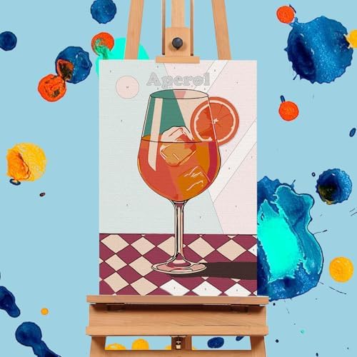 4 Pack Framed Paint by Numbers Kit for Adults with Wooden Easel, 8x12 Inch - Image 4