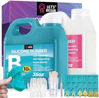 LET'S RESIN Super Elastic Silicone Mold Making Kit 10A by LETSRESIN