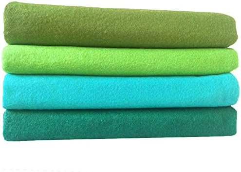 4pcs Thick 1.4mm Soft Felt Fabric Sheet Assorted Color Felt Pack DIY Craft Sewing Squares Nonwoven Patchwork (92x90cm Green) - Image 3