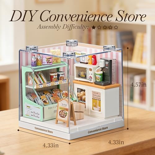 Miniature Convenience Store House DIY Kit, Mini Shop Scene - Image 2