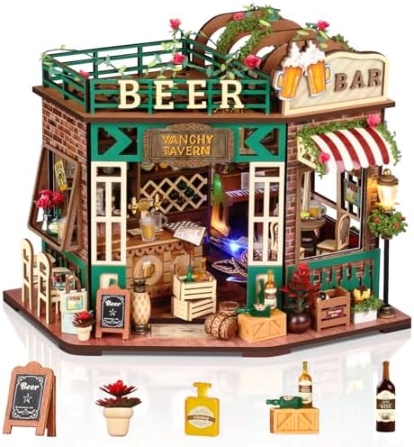 DIY Miniature House Kit, Mini House Building kit for Adults,Beer Bar by MakingLifeFunforCool
