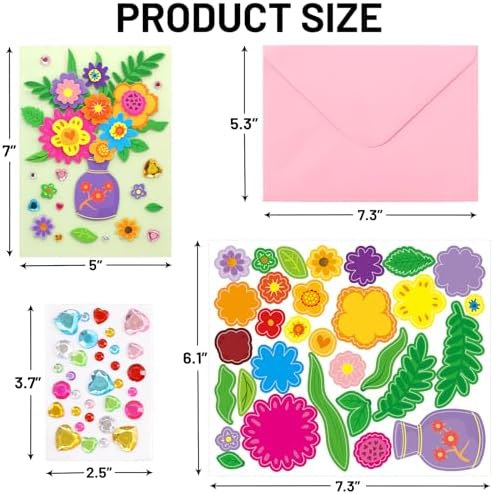 Treasure Cove Card Making Kits for Kids Handmade DIY Greeting Card 12Pcs - Image 3