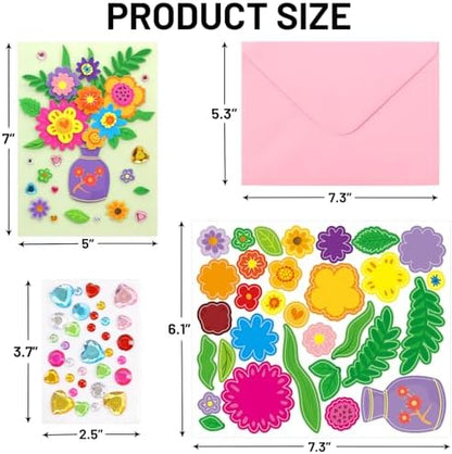 Treasure Cove Card Making Kits for Kids Handmade DIY Greeting Card 12Pcs - Image 3