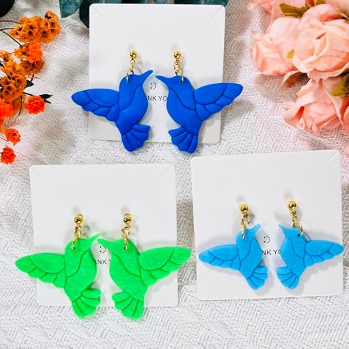 Xaekicr Hummingbird Polymer Clay Cutters – 4 Pcs Clay Cutters for Polymer Clay Jewelry, Bird Shape Clay Earring Cutters, DIY Clay Tools for Earrings and Crafts - Image 2