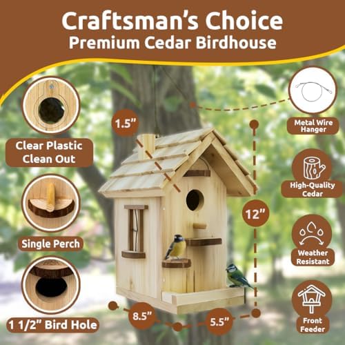 SparkJump Premium Wooden Bird House Kit - Build it Yourself Birdhouse - Birdhouse Kits for Adults to Build - Woodworking Adult Crafts & DIY Bird House - Image 4