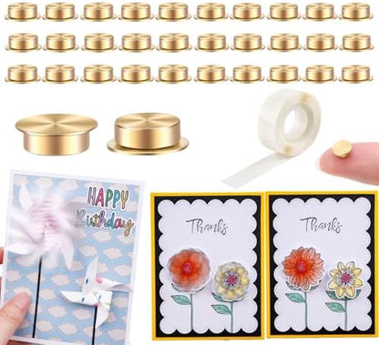 30Pcs Mini Metal Rotating Bearings for DIY Handmade Crafts Paper Cards Scrapbooking DIY Greeting Cards 360°Rotation Smooth Spin Mechanism Spinner for Jewelry Making Nail Decoration by BAOFALI