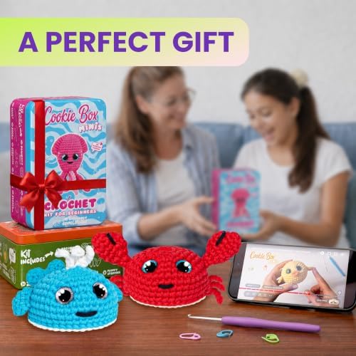 Cookie Box Crochet Kit for Beginners, Snail Dora - Image 6