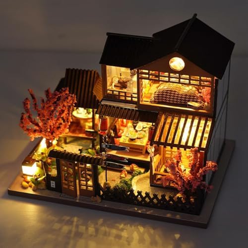DIY Miniature House Kit Japanese Style Villa Wooden Puzzles - Image 3