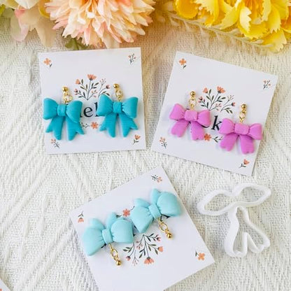 Xaekicr Bow Shape Polymer Clay Cutters for Polymer Clay – Clay Cutters & Clay Molds, Decorative Earring, Tools Set - Image 3