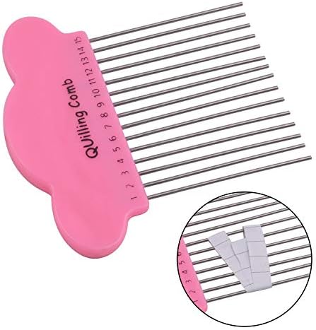 Paper Quilling Tool Set, 6 Pieces Paper Quilling Slotted Tools 1 Piece Quilling Curling Coach and 1 Piece Quilling Comb for Art Craft DIY Paper Project - Image 4