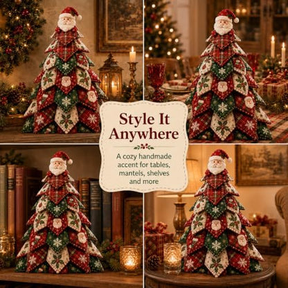 2026 New Christmas & Halloween DIY Quilted Fabric Tree Kit, 3D Layered Sewing Craft Set for Beginners, Christmas Tree Quilt Kit, Handmade Tabletop Holiday Decor, Gift for Craft Lover - Image 6