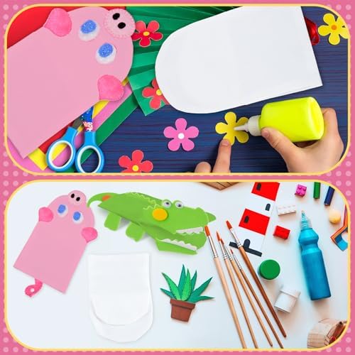 Soulchen 24 Pcs DIY Hand Puppets, Canvas Hand Puppet Making Kit DIY Arts and Crafts Sewing Projects for Fun Home Activities Classes Storytelling Party Favors - Image 6