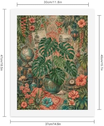 Bozfoxa Paint by Numbers Kit for Adults Beginner Tropical Globe - Image 2