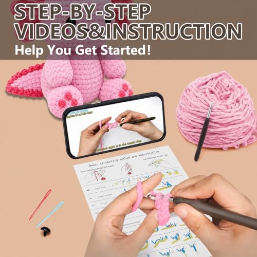 CODGP Crochet Kit for Beginners, 11-Inch Axolotl Crochet Kit for Adults - Image 5