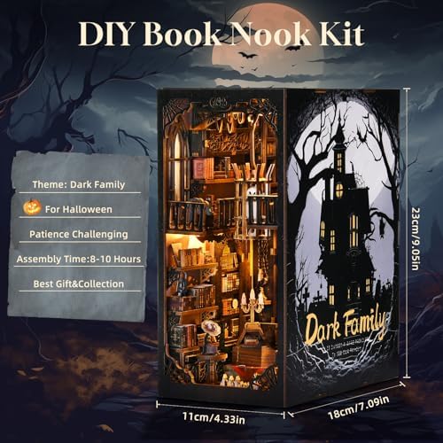 TOYQI Book Nook Kit, DIY Miniature Dollhouse Kit for Adults and Teens - Image 5