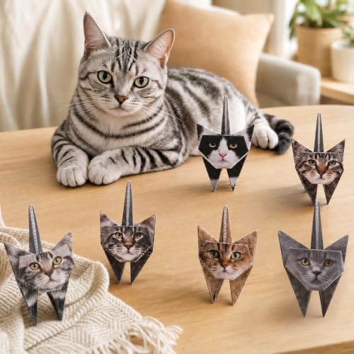 3D Cats Origami Paper 56 Sheets, Paper Craft Kit, Art Craft Activity by DoodleDoo