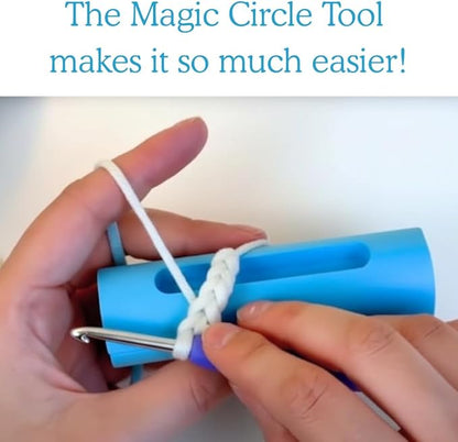 KelliDream Magic Circle Tool Inclusive Learn to Crochet Kit for Beginners; Step-by-Step Video Tutorials; All Supplies to Make Cute Amigurumi (Whale)
