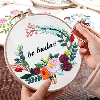 Louise Maelys Inspirational Flower Embroidery Kit for Beginners Handmade - Image 2