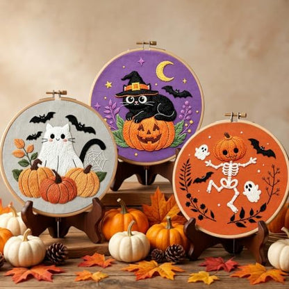 Nuberlic 3 Pack Halloween Embroidery Kit for Beginners - Image 7