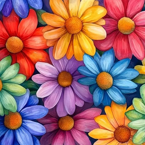 AIBOERL Paint by Numbers Kit for Adults Beginner, Flowers, 12X12In by AIBOERL