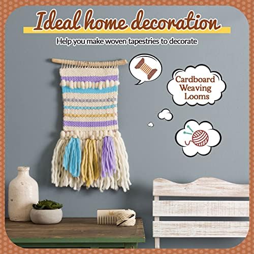 Henoyso 48 Pcs Cardboard Weaving Looms Wide Notch, 6-1/2 X 13 Inch - Image 4