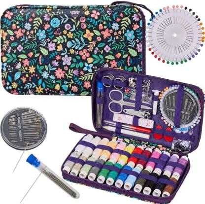 Bobode 140PCS Travel Hand Sewing Kit with Needle and Thread Set by Bobode