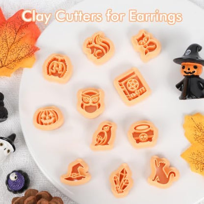 Puocaon Fall Halloween Polymer Clay Cutters for Jewelry Earring Making - Image 4