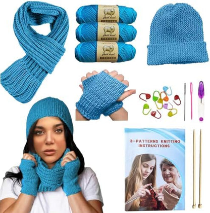 Kaaper Beginners Knitting Kit for Adults -Learn to Knit Starter Kit by kaaper