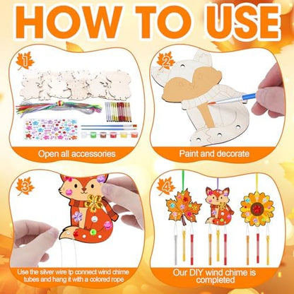 JellyArch Fall 30 Pack DIY Wind Chime Kit Art and Crafts - Image 3