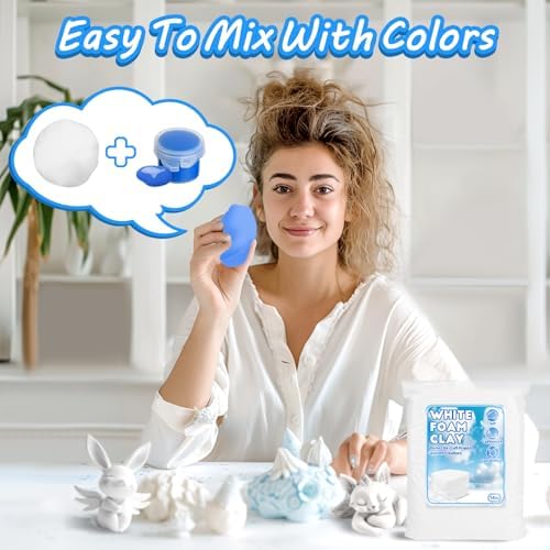 RAINFLOW White Foam Clay - Moldable Cosplay Foam Clay Soft Squishy - Image 5