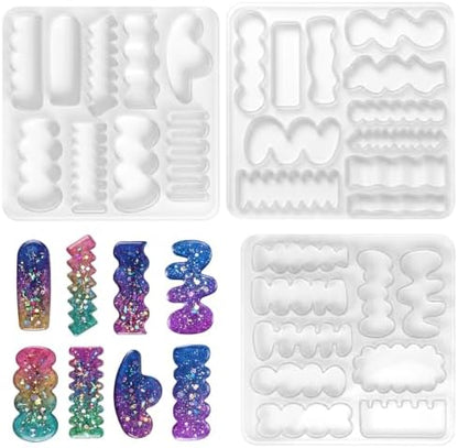 3PCS Hair Clip Silicone Molds, Resin Earring Casting Tool Crafts by Unknown