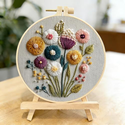 3 Packs Embroidery Kit for Adults, Embroidery for Beginners (Flower-1) - Image 4