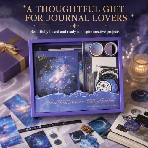 Diuhofart Star Trails Scrapbooking Kit, 128 Pcs Journal Set - Image 4