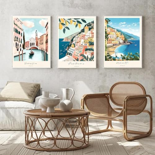 3 Pack Cute Beach Paint by Numbers Kit for Adults Beginner (Without Frame) - Image 2