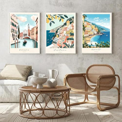 3 Pack Cute Beach Paint by Numbers Kit for Adults Beginner (Without Frame) - Image 2