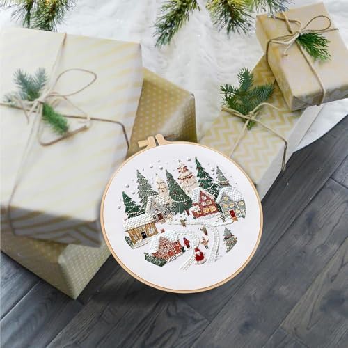 SCECALA 4 Winter Christmas Pack Embroidery Kit for Beginners - Image 2